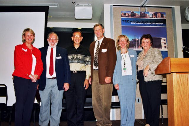 Confluence Technology Center staff at grand opening in 2004.