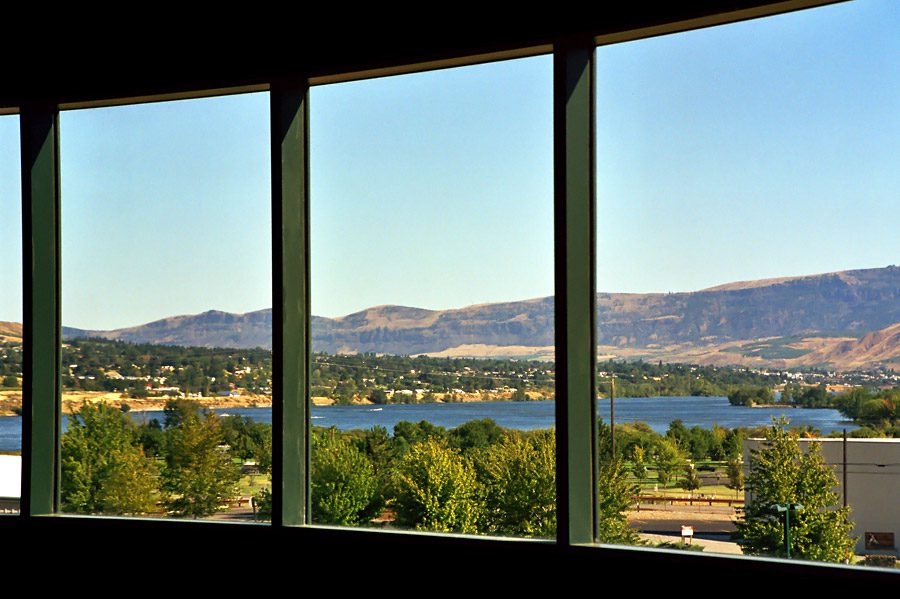 View of Columbia River from office suite window